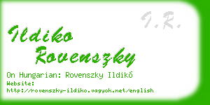 ildiko rovenszky business card